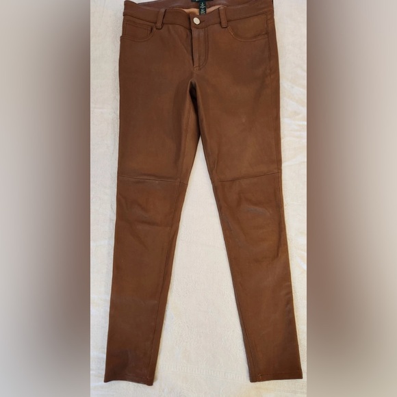 Lauren Ralph Lauren Pants - LUXURIOUSLY SOFT Lauren Ralph Lauren Leather Caramel Women's Pants, Size 12